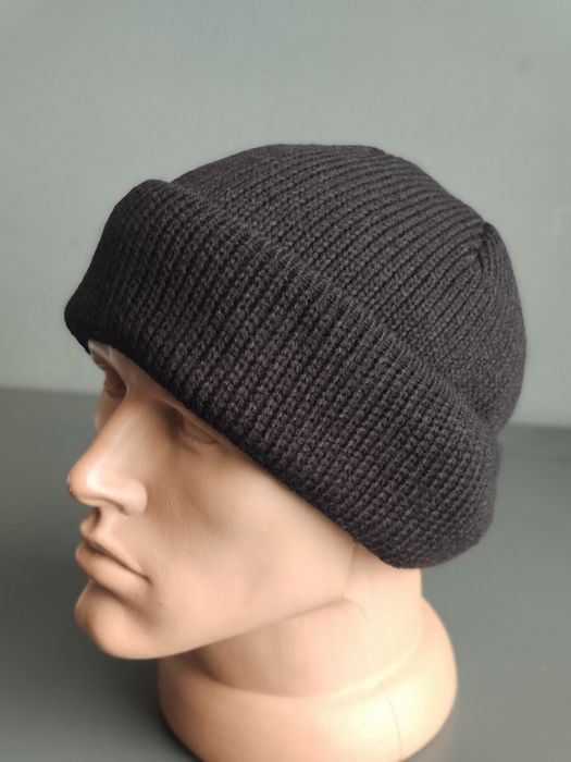 В'язана шапка з відворотом Олива