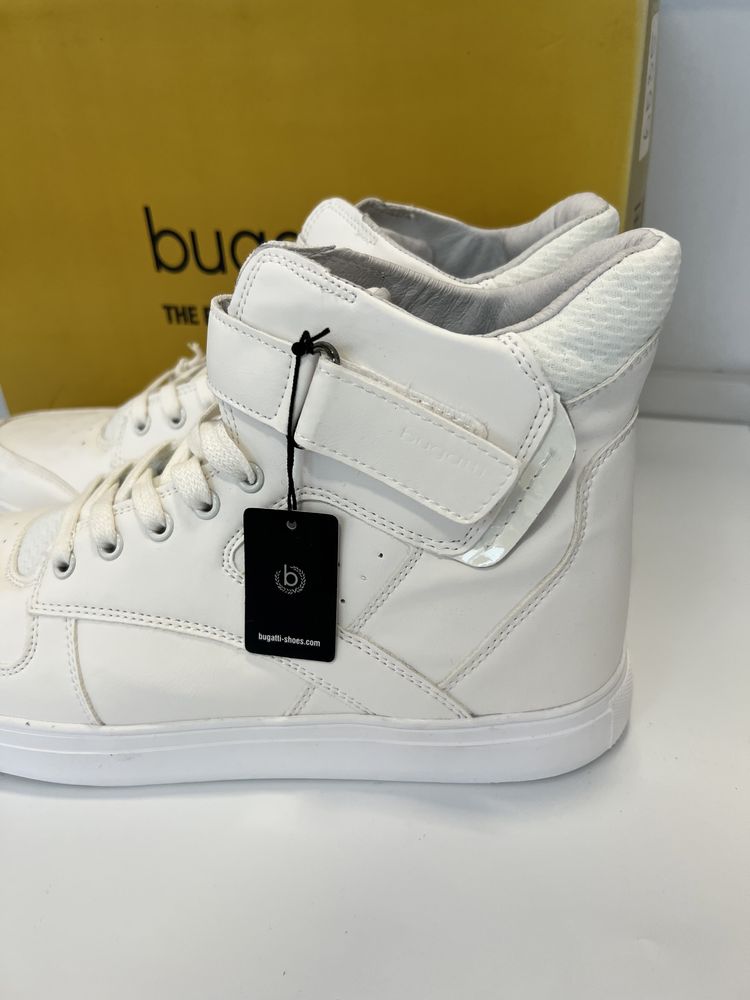 Nowe sneakersy trampki wysokie męskie Bugatti białe 45 outlet