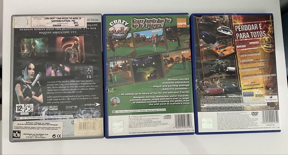 Jogos PS2 - Burnout, TNT, Crasy Golf etc