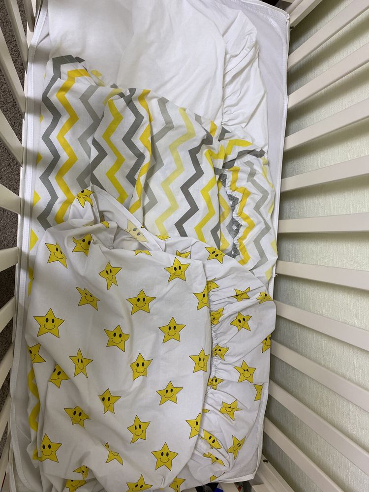 Кроватка для новорожденного матрас защита постель
