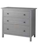 Komoda Hemnes 3 szuflad szara bejca Ikea