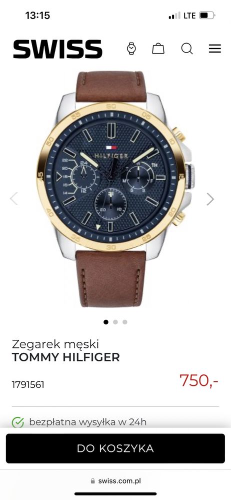 Zegarek meski tommy hilfiger