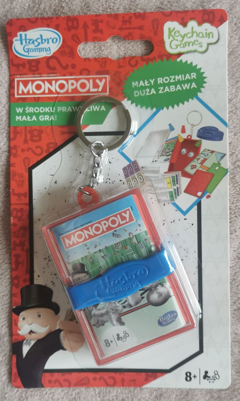 Gra Monopoly wersja mini na breloku
