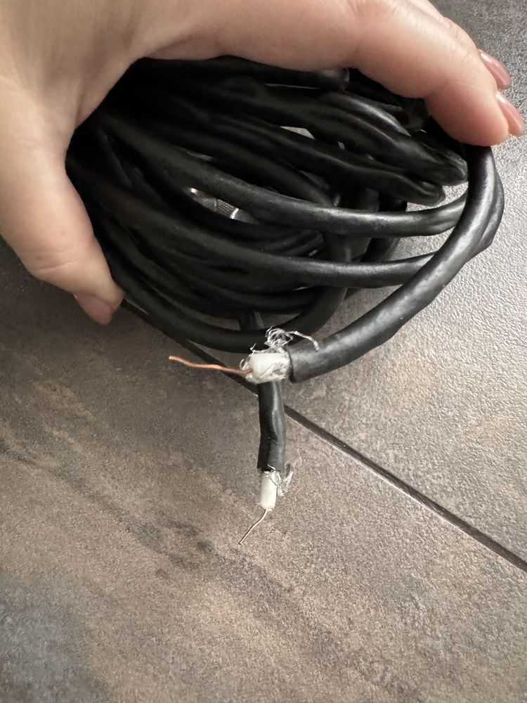 Kabel przewód antenowy koncentryczny wtyk F do anteny satelitarnej
