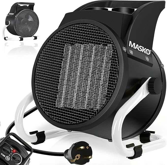 MASKO Grzejnik Elektryczny 3kW Dmuchawa Termowentylator budowlany