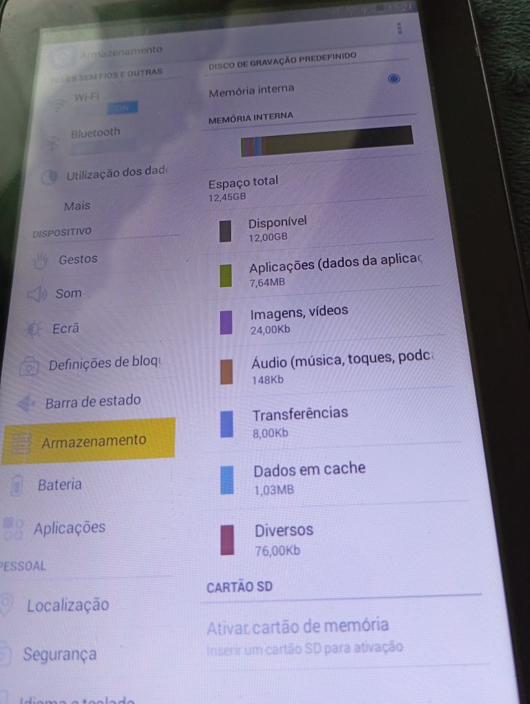 Tablet de 7 polegadas Alcatel