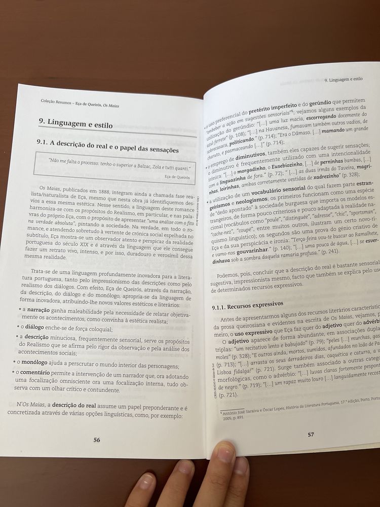 Livro de resumos da obra de leitura obrigatória: Os Maias