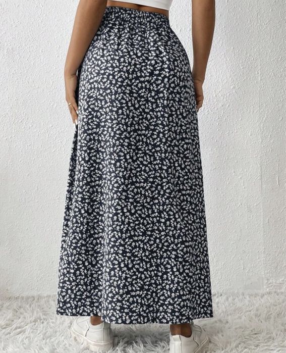 Saia Azul Marinho Com racha