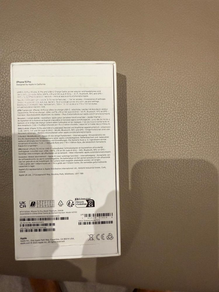 IPhone 15 PRO 256 GN Titânio Preto Desbloqueado
