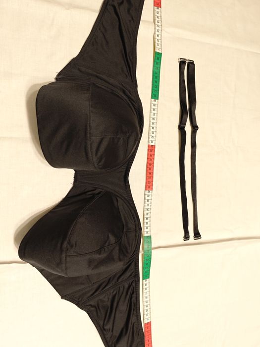 Biustonosz czarny bardzo duże miseczki