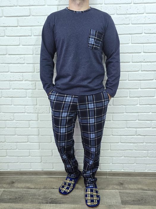 Тепла чоловіча піжама 44-54р, пижама для подростка, теплая мужская пиж