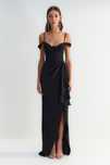 Trendyol 38 M Czarna Sukienka Maxi H17636
