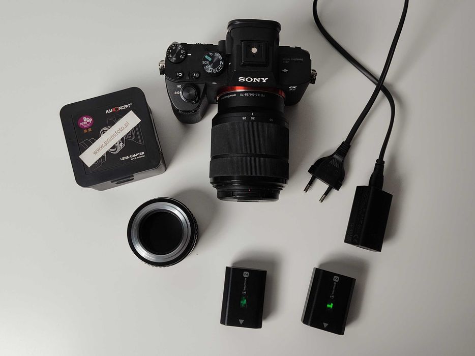 Sony A7 3 + obiektyw 28-70 + dwie baterie + adapter m42