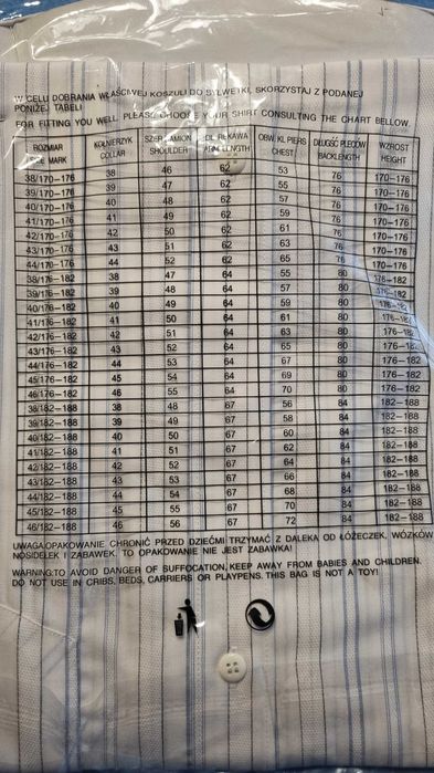 koszula męska Konsul rozm 40 176/182
