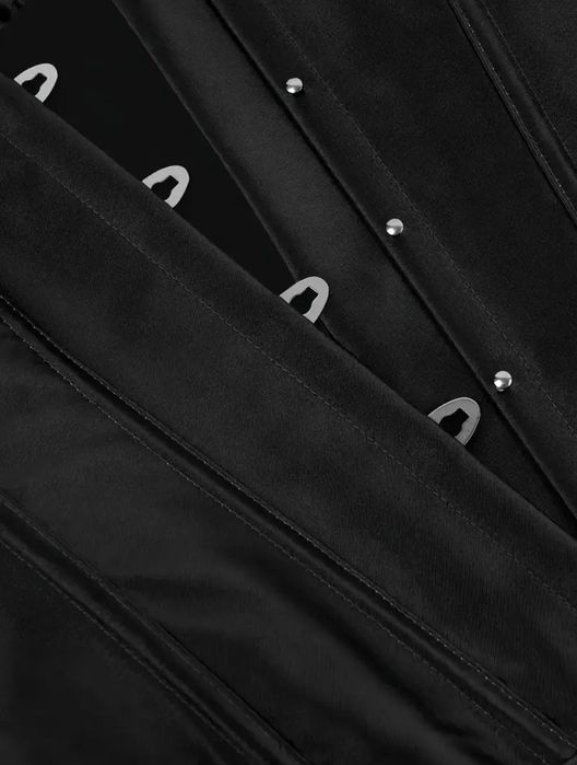 Корсет чорний сатиновий