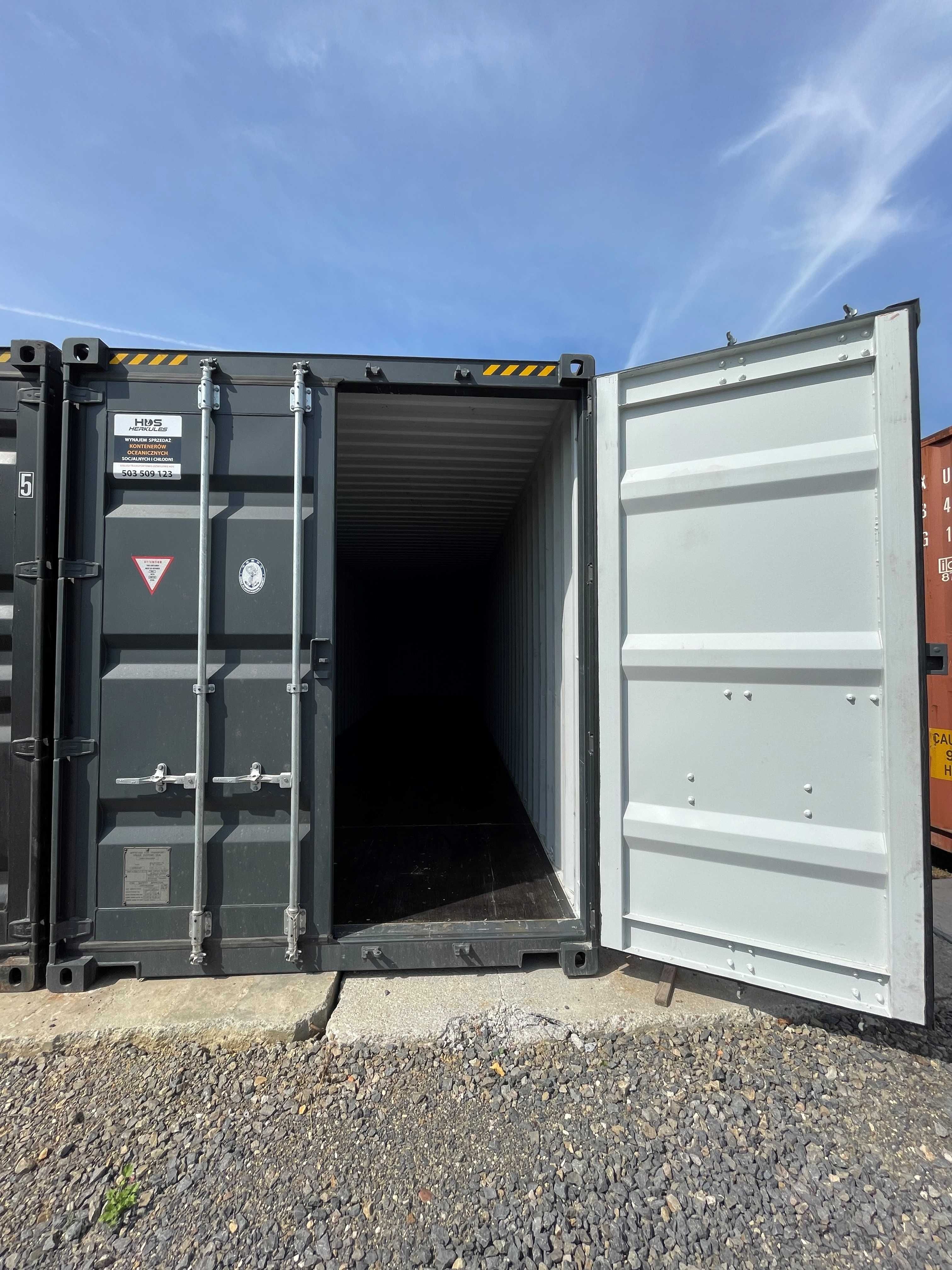 kontener morski 40HC ONE WAY r. 2025, 12m, magazyn, garaż + transport