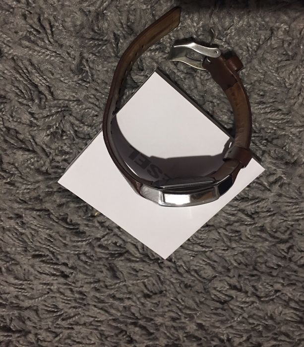 Diesel oryginalny zegarek męski na pasku brązowy pasek skóra