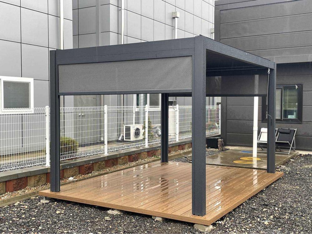 Pergola ogrodowa aluminiowa bioklimatyczna elektryczna 5x3