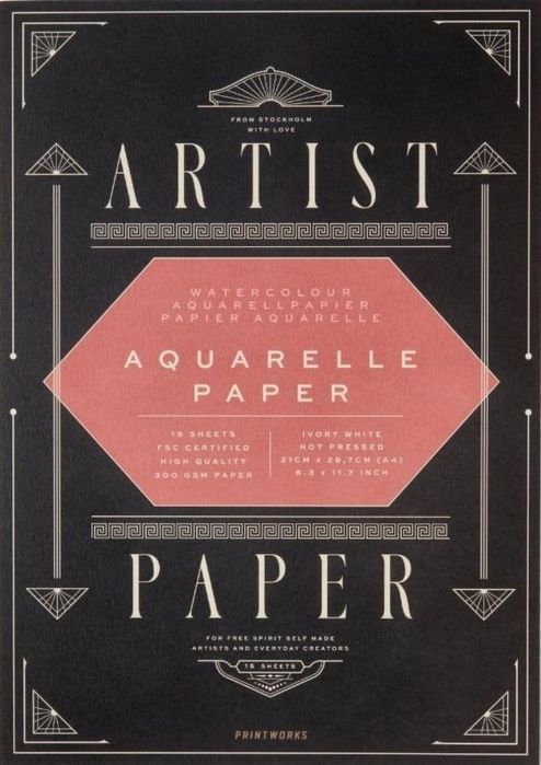 Papier dla artystów do akwareli PRINTWORKS ,300x210 mm