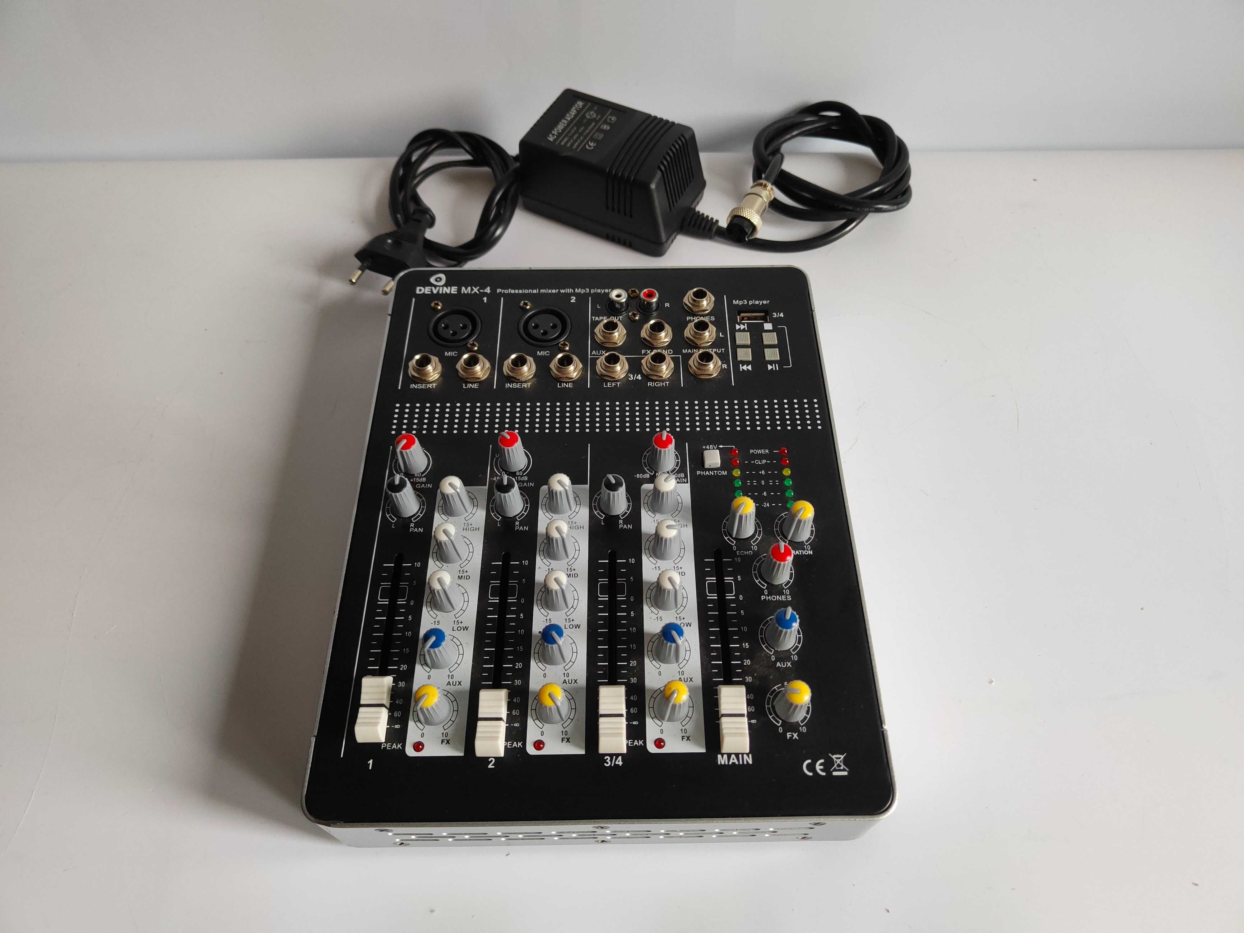 Devine MX-4 mikser audio z odtwarzaczem USB na pendrive