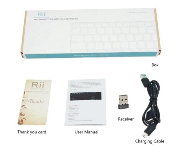 Бездротова повітряна клавіатура Rii Mini K12 Plus з сенсорною панеллю