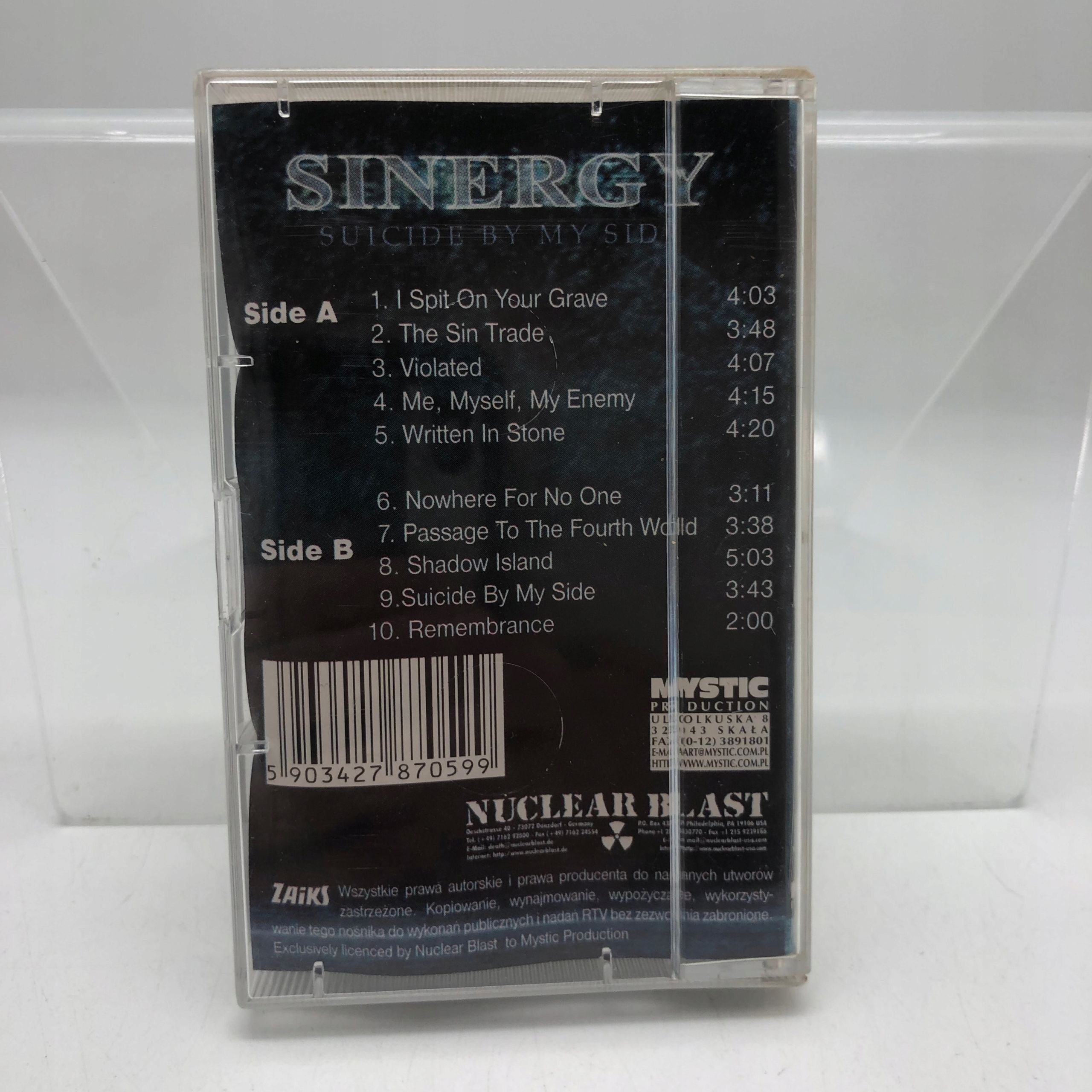 kaseta - sinergy - suicide by my side metal