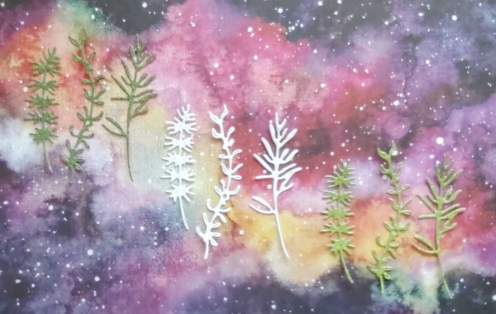 Wykrojnik 3  podłużne gałązki   * koperek*