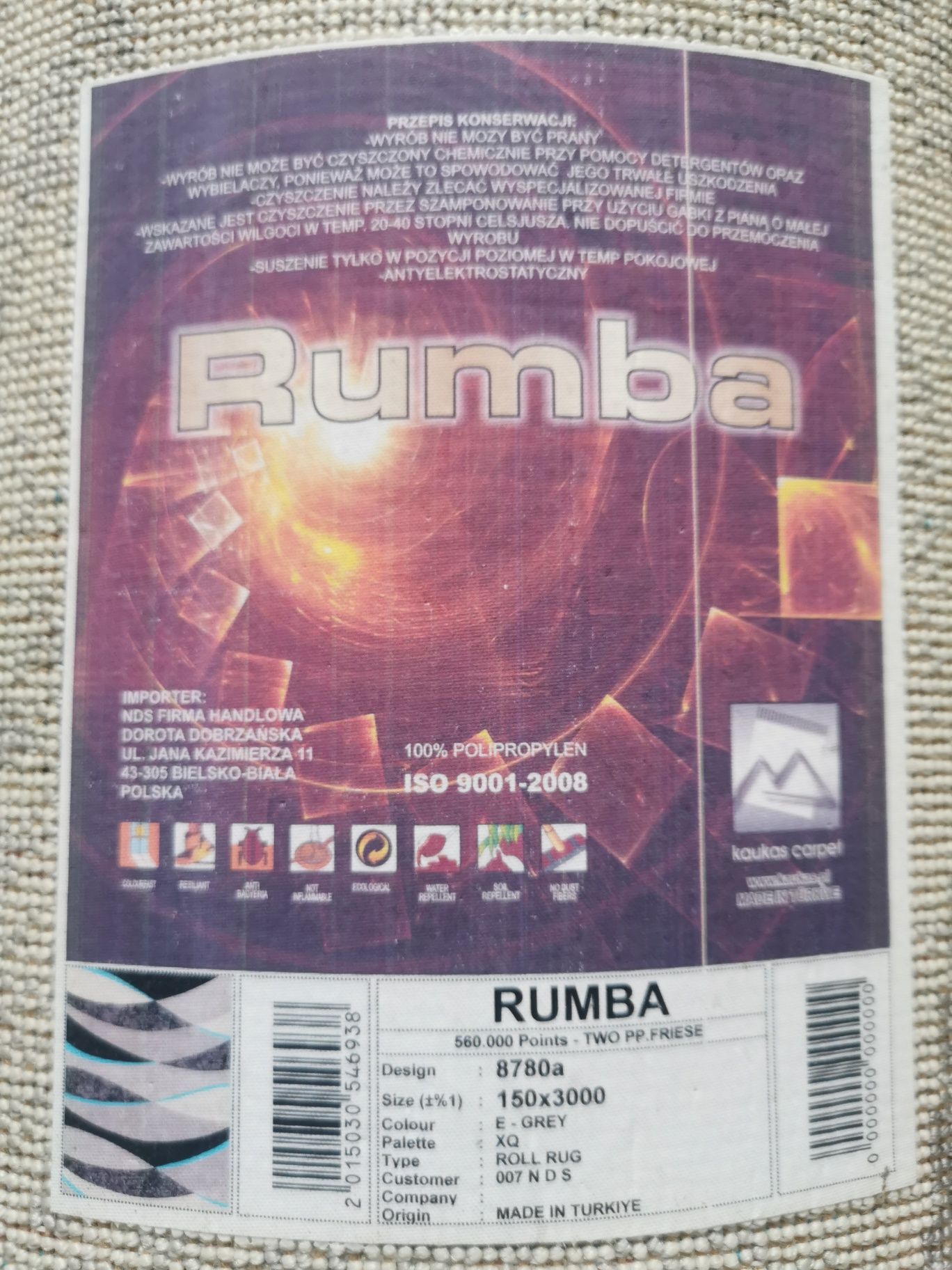 Dywan rumba 1,5 x 3 m