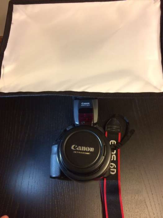 Difusor Rebatedor Softbox 20x30cm + 3 modelos Flash Canon Nikon Universal