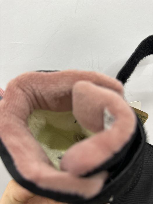 Черевики зимові на дівчинку 21-26, чорні на овчині ботинки, стильні