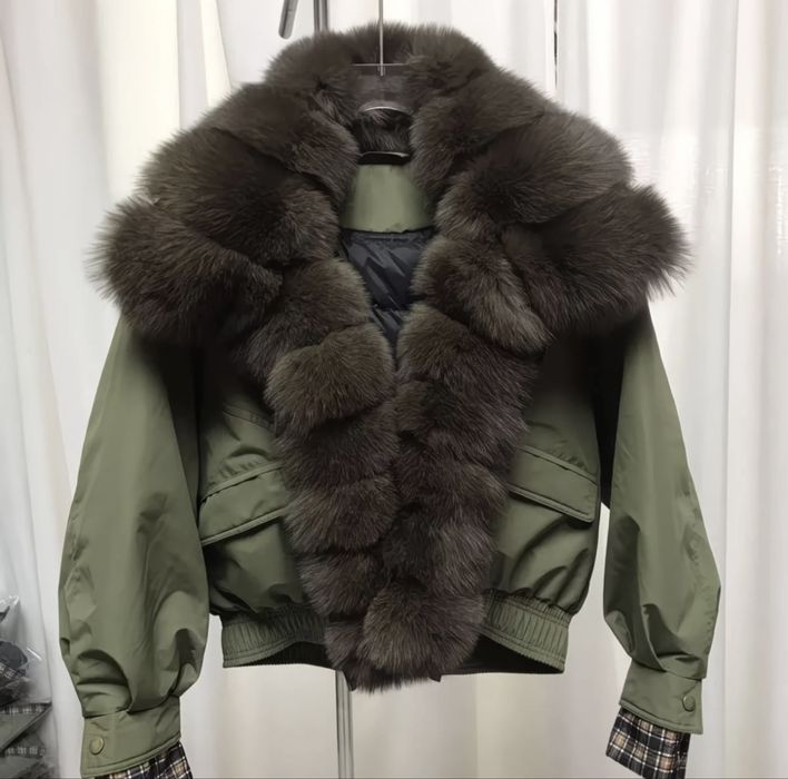 Куртка, пуховик, парка, с воротником з хутра ліси