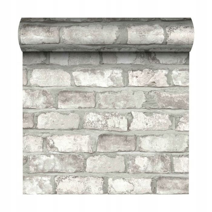 Tapeta White Brick 3D Biała Imitacja Cegły Inspire