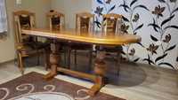 Stół ława drewniana komplet krzeseł