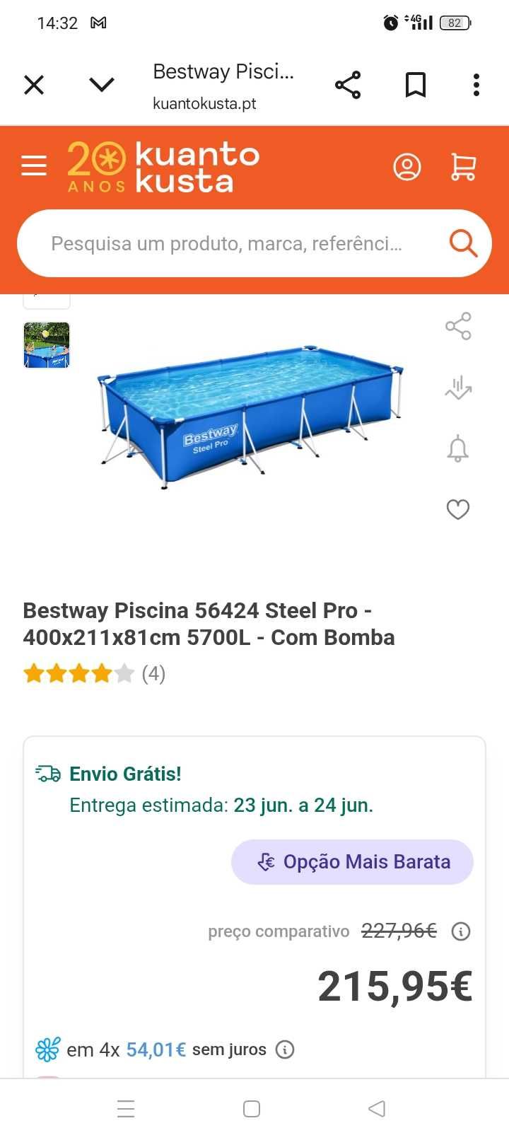 Piscina 4x2 usada