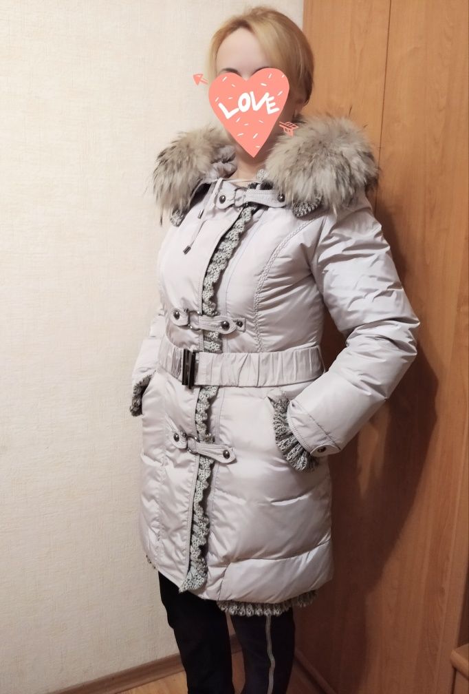 Зимний натуральный пуховик куртка