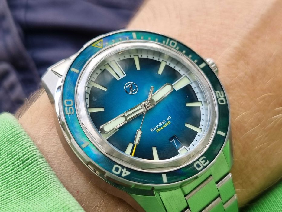 Zelos Swordfish 40mm SS Teal MOP