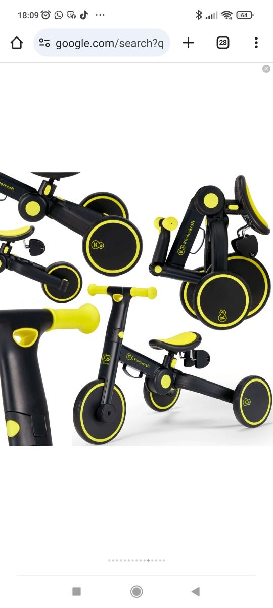 bicicleta / triciclo de equilíbrio bebé e criança