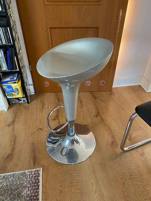 Krzesła barowe, obrotowe, podnoszące , szare 2 szt