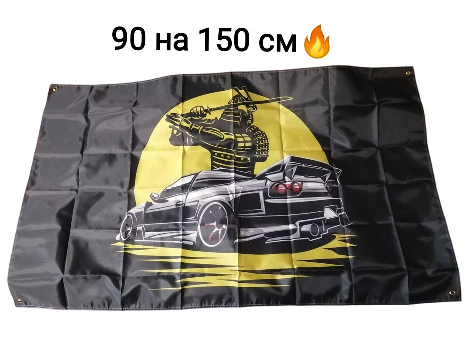 Плакат постер банер, воїн, ніндзя машина авто, в гараж, СТО