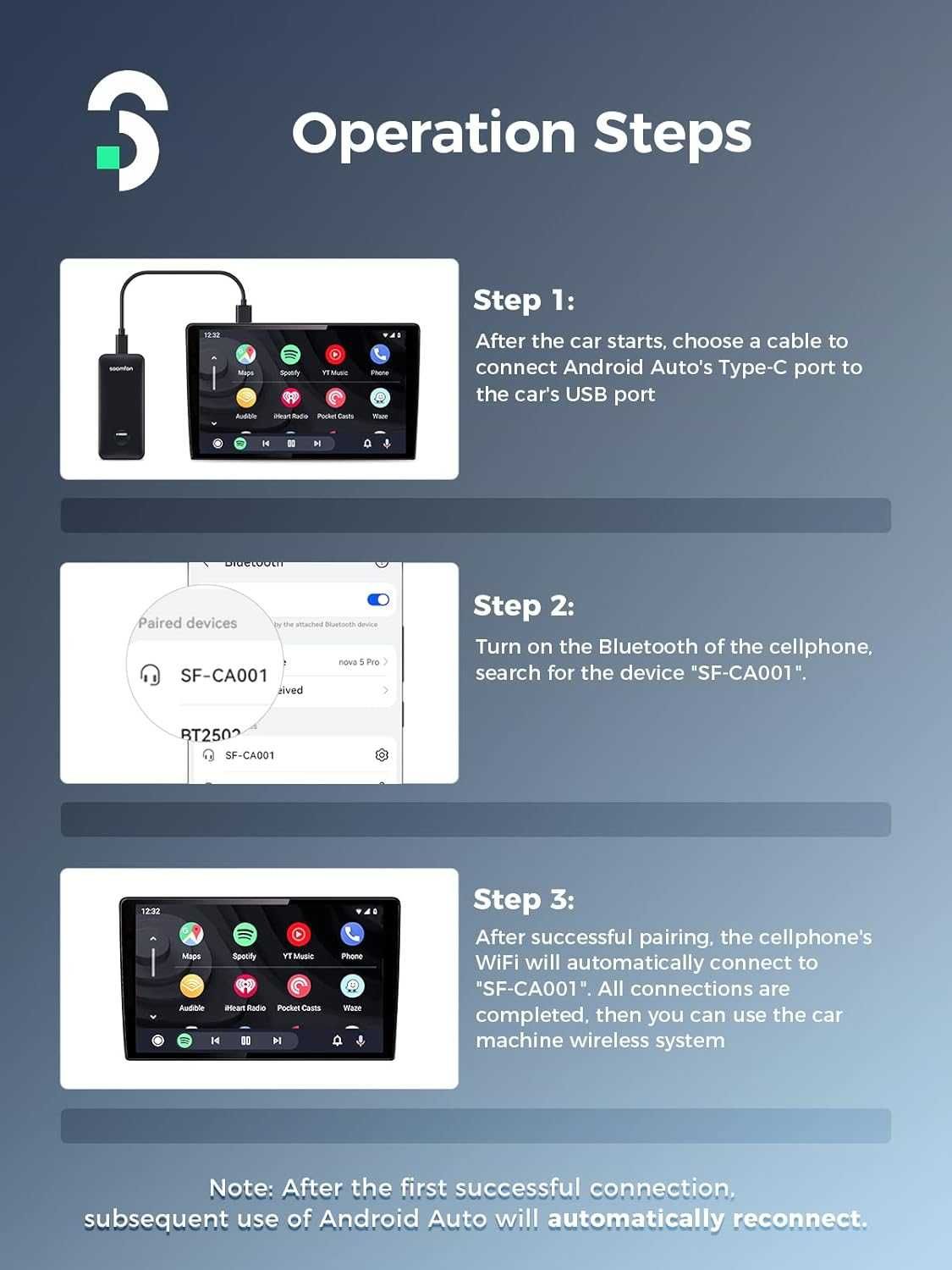 Bezprzewodowy adapter z systemem Android,