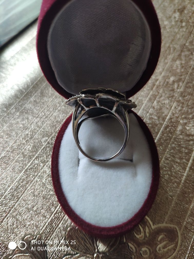 Кольцо серебряное, размер 17.