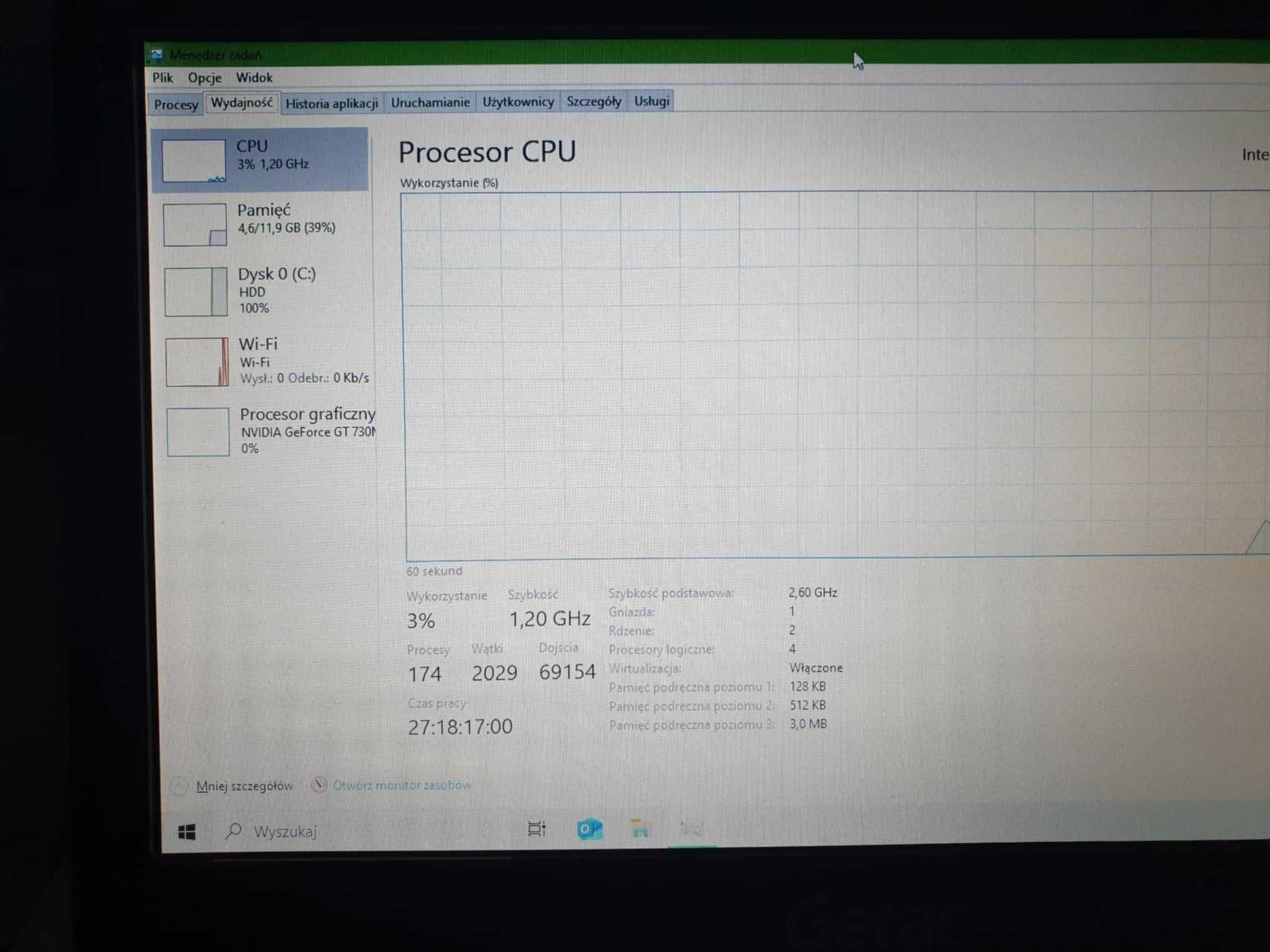 Laptop Getac S400 G2 i5-3320M 12GB 120SSD GT730M, Stacja Dokująca.