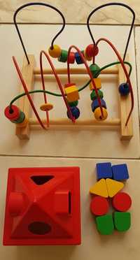 conjunto de brinquedos madeira para criança