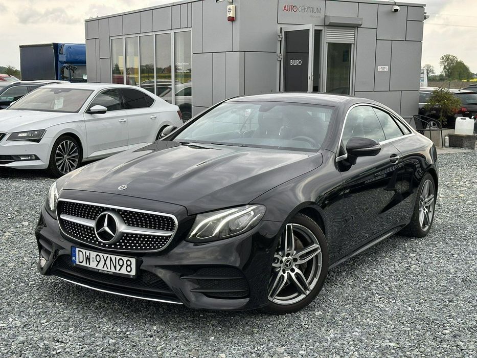 Mercedes-Benz Klasa E Mercedes E220d Coupe 2017r. 194KM 9G-Tronic, Burmester, AMG Line