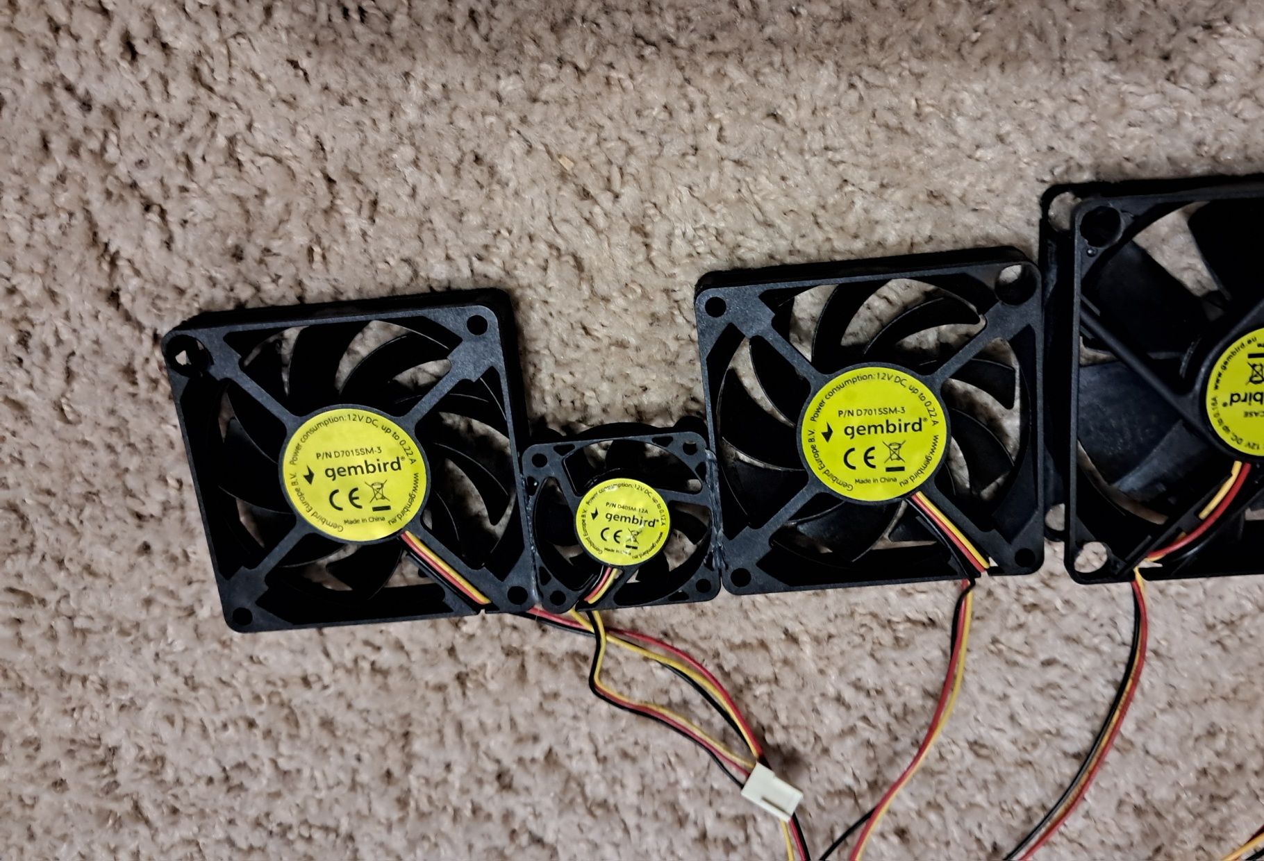Wentylatory komputerowe Gembird 12V 3pin