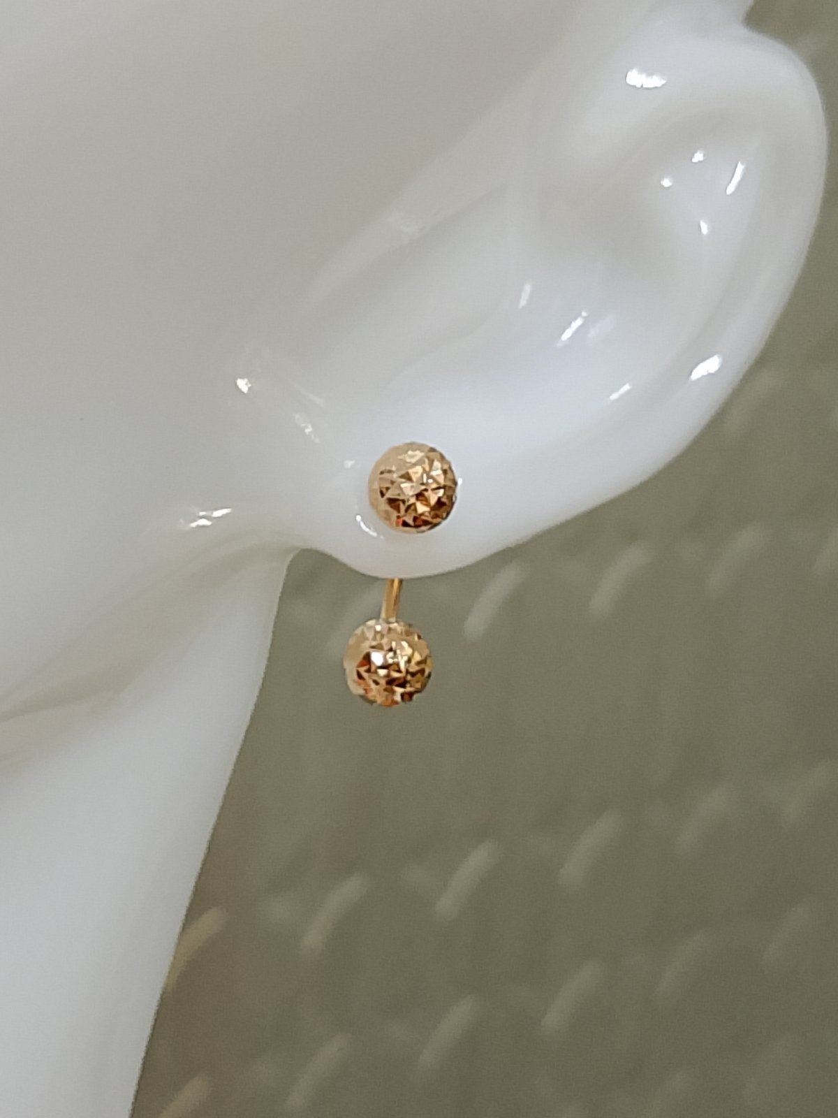 Золотые серьги в стиле Dior 585п.
