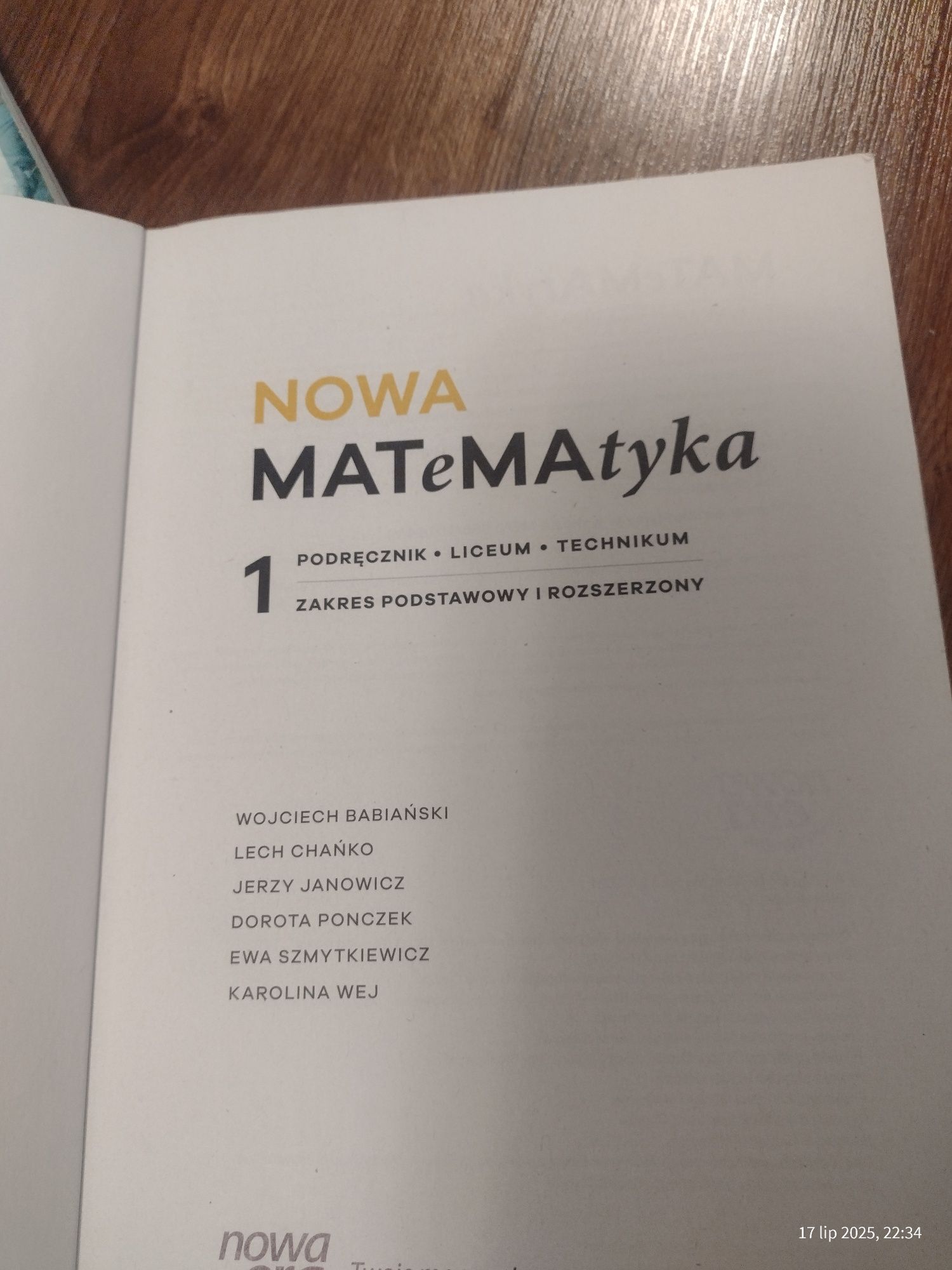 Nowa matematyka, podręcznik