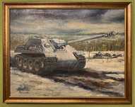 Obraz olejny: SdKfz 173 8,8cm Jagdpanzer V „Jagdpanther”