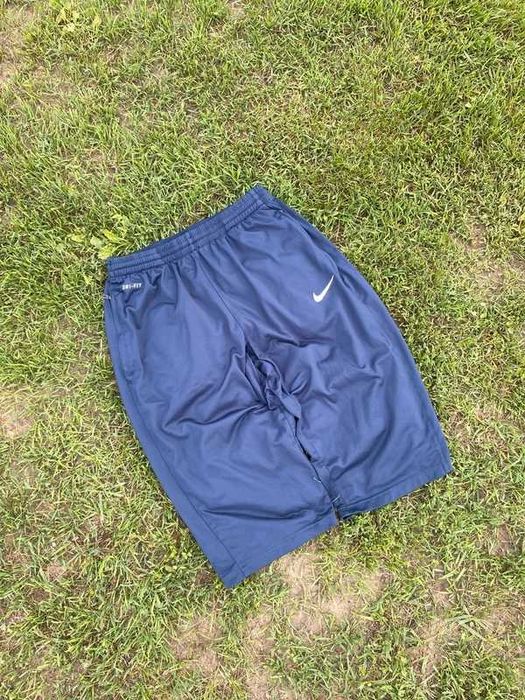 Spodenki sportowe Nike Dri fit long sport Logo haft swoosh L granatowy