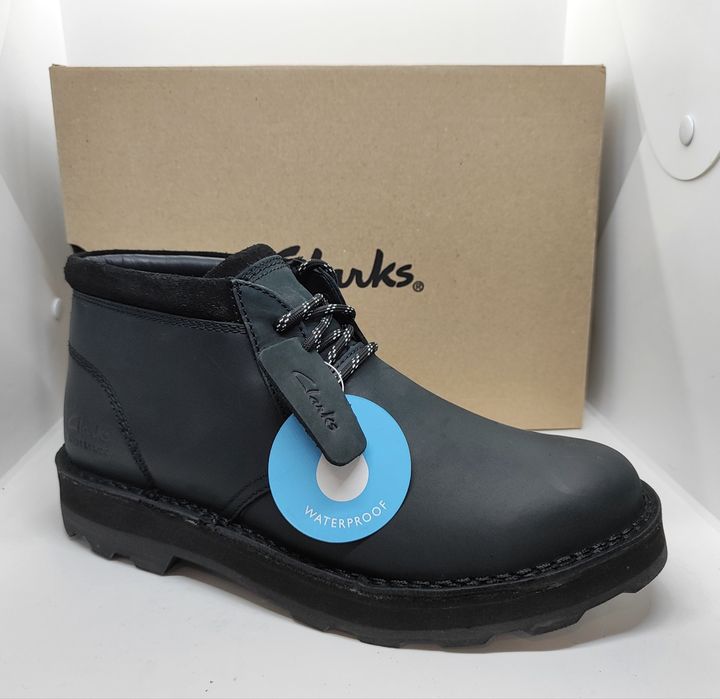 Кожаные 27см водонепроницаемые ботинки Clarks оригинал
